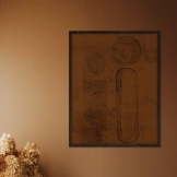 Wandkraft Mother And Child In Brown Wanddecoratie thumbnail afbeelding 2