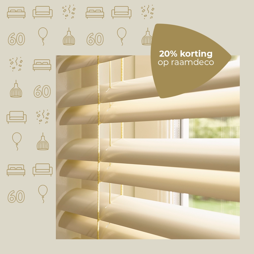 ACTIE - Voordeel | 20% korting raamdecoratie