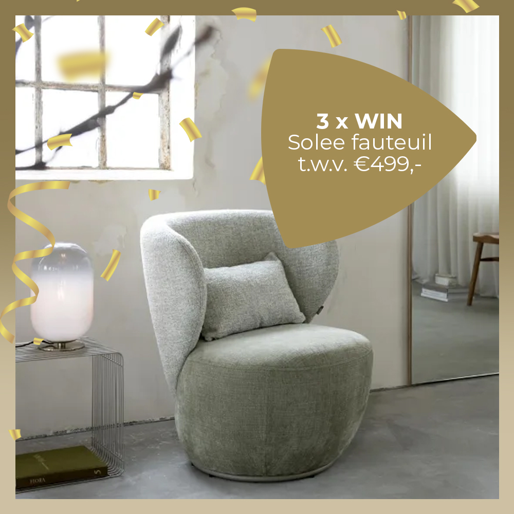 ACTIE - Winactie | 3 x Solee fauteuil