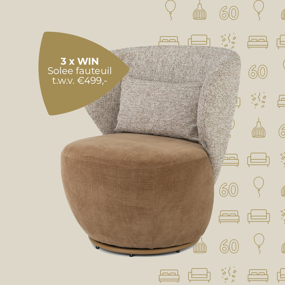 ACTIE - Winactie | 3 x Solee fauteuil
