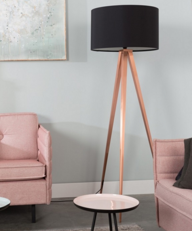 Zuiver Tripod Copper Floor Lamp thumbnail afbeelding 1