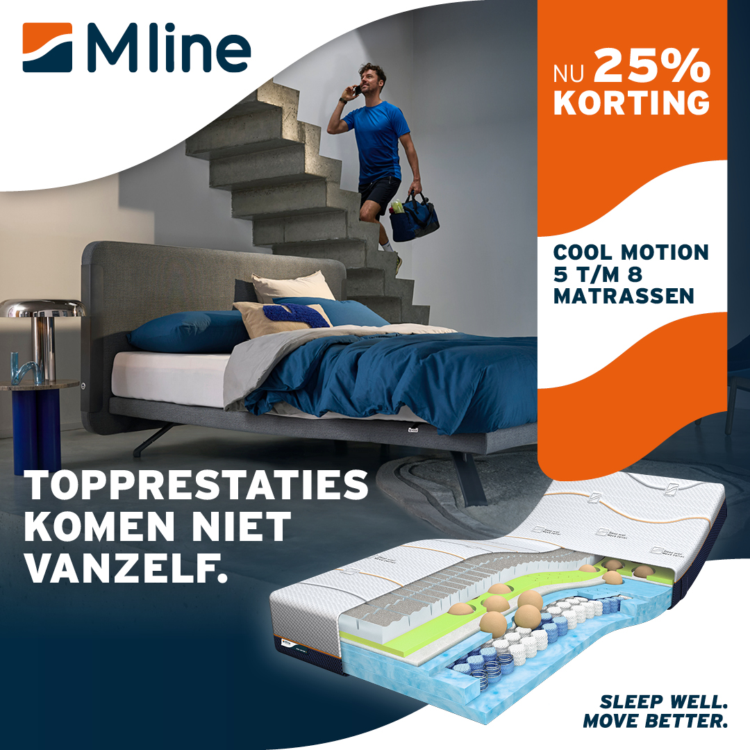 ACTIE - 25% korting op de Cool Motion 5 t/m 8 matrassen
