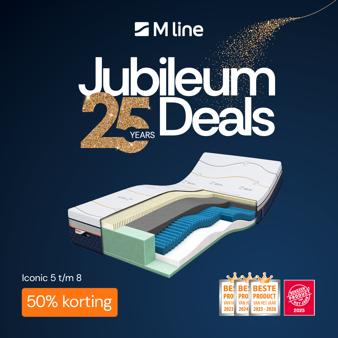 ACTIE - 50% korting op Iconic 5 t/m 8 matrassen