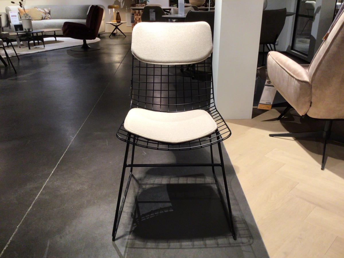Afbeelding HKLiving metal wire chair black
